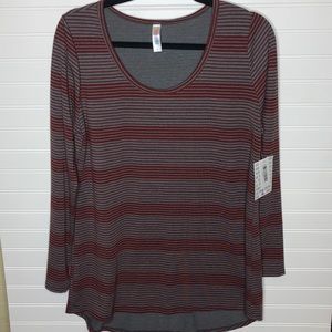 LuLaRoe Lynnae long sleeve striped top